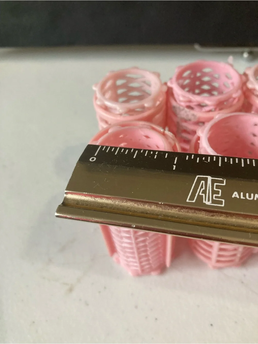 Vintage Pink Hair Rollers Plastic w/Clips - Pack of 6 Women’s Styling Rollers